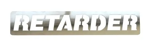 RETARDER inox felirat 235x45mm Szuper ajánlat