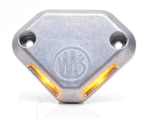 Biztonságos fizetés Emelőhátfal villogólámpa sarokra 12/24V ledes WAS