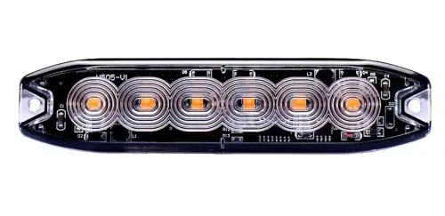 6 POWER LED-es SLIM sárga villogó modul 12/24V Ingyenes szállítás