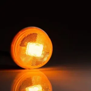 Helyzetjelző lámpa 12/24V (kerek+prizma) ledes SÁRGA Akciós ár