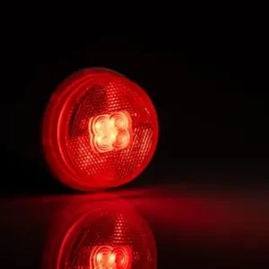 Utolsó esély Helyzetjelző lámpa 12/24V (kerek+prizma) ledes PIROS