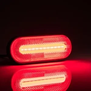 Ne maradj le Helyzetjelző lámpa 12/24V (126x51mm) 12 ledes PIROS