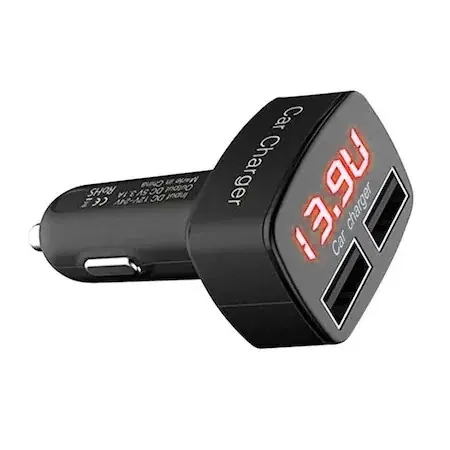 Szivargyújtós akku teszter +dupla USB 12/24V Csak ma