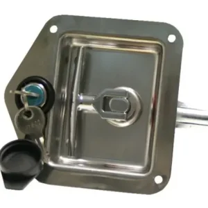 Süllyesztett zár inox, kihajtható kilinccsel 121x124 SZÉLES profilba Azonnal elérhető