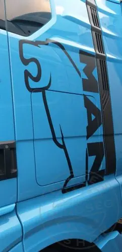 MAN óriás matrica oldalra párban (100x71cm) FEKETE Akció