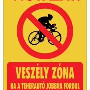 Szezonális akció Kerékpáros figyelmeztető matrica
