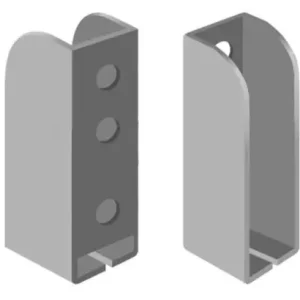 Csak ma Oldalprofil tartó foglalat 25x109mm csavarozható