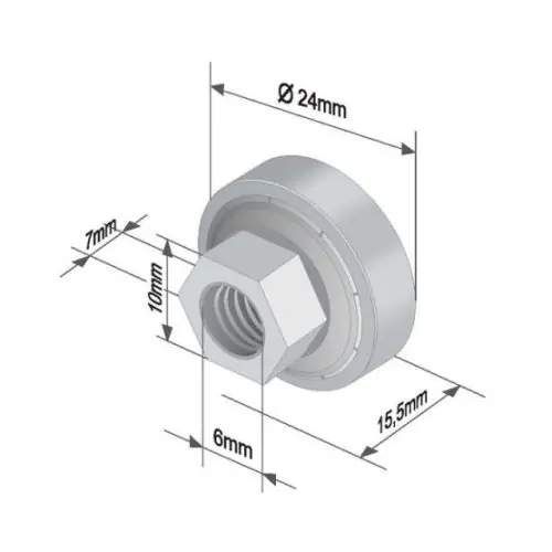 Szimpla ponyva görgő 24x7/15,5mm EDSCHA, TSE, ECO LITE PLUS Nézd meg most