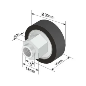 Szimpla ponyva görgő 30x9,5/20mm SCHMITZ Biztonságos vásárlás