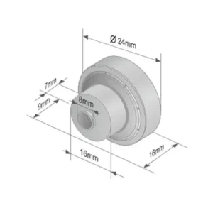 Szimpla ponyva görgő 24x7/16mm EDSCHA Akciós ár