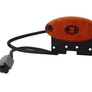 Újdonság LED helyzetjelző lámpa 24V (ovális) sárga, tartóval