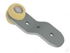 Újdonság Ponyva görgő kétoldalas szimpla kúpos 35mm hajlított