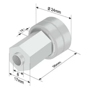 Biztonságos fizetés Dupla ponyva görgő 24x14/35mm SESAM, ETES