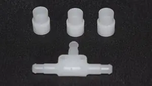 Tömlő toldó T műanyag 3mm rögzítő gyűrűvel Rendeld meg most