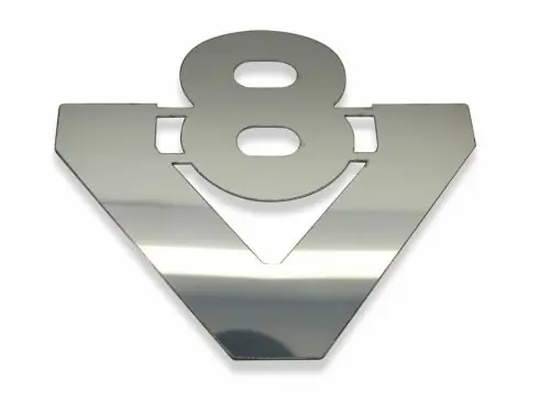 V8 inox dísz nagy Kiárusítás