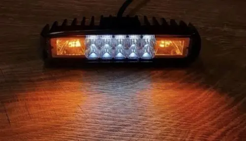 Sárga villogó / munkalámpa, 10+6 LED-es (12-80V) Biztonságos fizetés