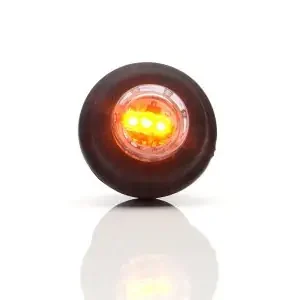 Mini LED helyzetjelző lámpa gumi házban 12/24V SÁRGA Legnépszerűbb