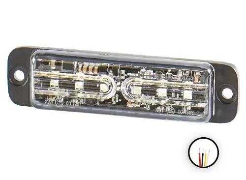 6 POWER LED-es PIROS villogó modul 12/24V Vásárlói kedvenc