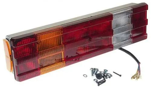 Hátsó lámpa 6 kamrás bordás bal kábeles Bestseller