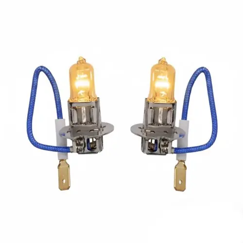 Halogén Izzó H3 12V 55W P22S RETRO SÁRGA párban Powertec Kiárusítás