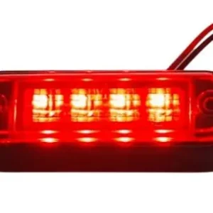 LED helyzetjelző lámpa (100x34mm) 12/24V piros Prémium