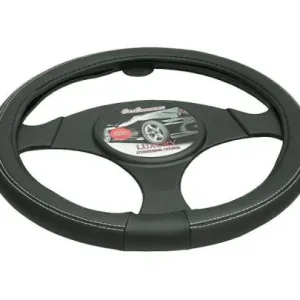 Ajánlat Kormányvédő (37-39 cm) bőr hatású fekete, dísztűzött