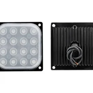 16 POWER LED-es SLIM sárga villogó modul 12/24V ALU Expressz kézbesítés