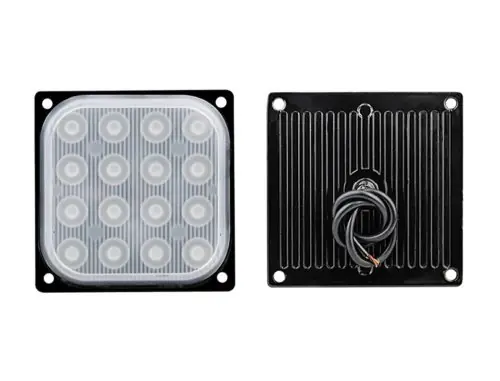 16 POWER LED-es SLIM sárga villogó modul 12/24V ALU Expressz kézbesítés