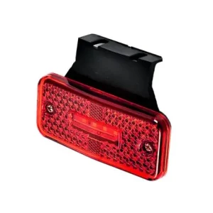 Vásárlói kedvenc Prizmás LED helyzetjelző tartóval 12/24V (108x48) PIROS