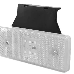 Prizmás LED helyzetjelző tartóval 12/24V (112x43) FEHÉR Szezonális akció