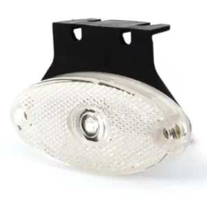 Ovális helyzetjelző lámpa TARTÓVAL 12/24V ledes, fehér Ne maradj le