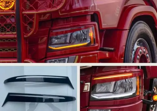 Utolsó esély Scania S / R széria fényszóró maszk / szemöldök párban