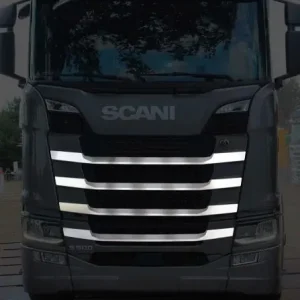 Ajánlat Scania S / R inox hűtőrács dísz szett a bordák elejére