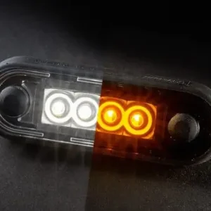 FEHÉR/SÁRGA LED helyzetjelző 84x28mm 12/24V VÍZTISZTA Különleges ajánlat