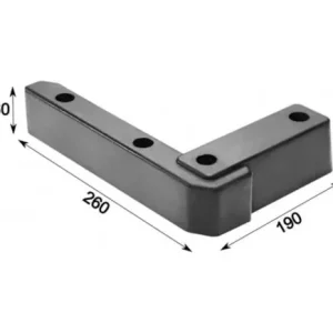 Akciós ár Gumiütköző L-alakú 260x190x60mm KRONE BAL