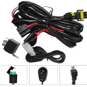Újdonság Komplett vezetékköteg dupla munkalámpához 12V