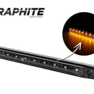 SLIM LED helyzetjelző lámpa (254x24mm) 12/24V sárga, FÜST búrával Rendeld meg most