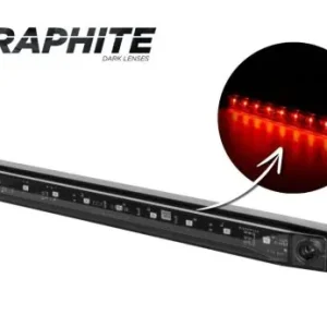 Népszerű SLIM LED helyzetjelző lámpa (254x24mm) 12/24V piros, FÜST búrával