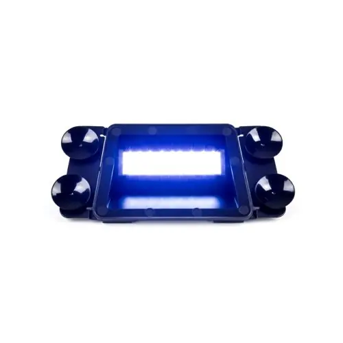 Legkelendőbb SMD LED-es KÉK villogó szélvédőre 12/24V 25x11cm