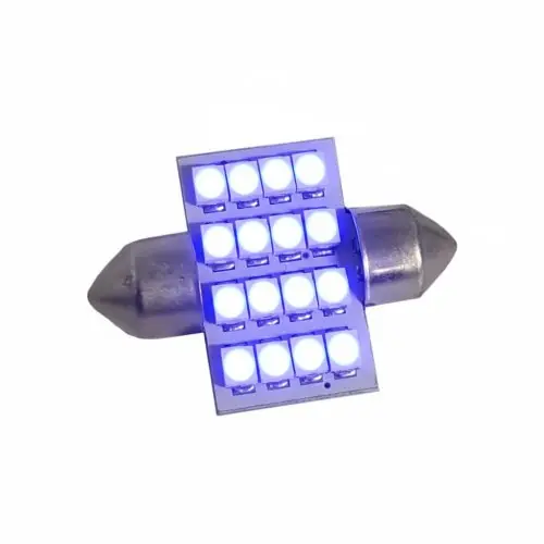 LED izzó 24V szofita 16 SMD LED 31mm kék Olcsóbb