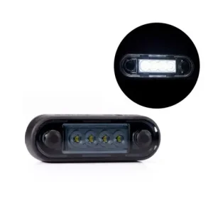 FEHÉR LED helyzetjelző 84x28mm 12/24V FÜST BÚRÁVAL Különleges ajánlat