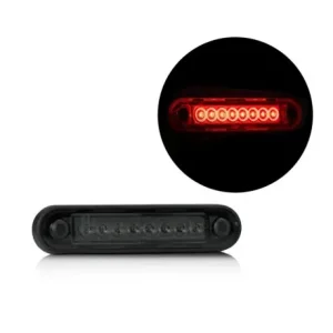 PIROS LED helyzetjelző 120x28mm 12/24V FÜST BÚRÁVAL Olcsó