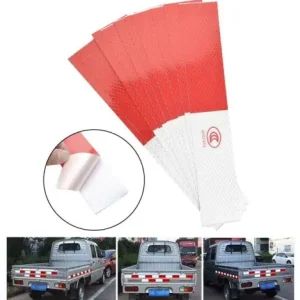 Olcsóbb Fényvisszaverő matrica szett PIROS/FEHÉR 30x5cm 10db