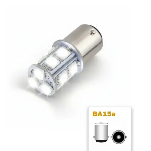 Szuper akció LED izzó 12V BA15s 13 SMD LED torony fehér 21W