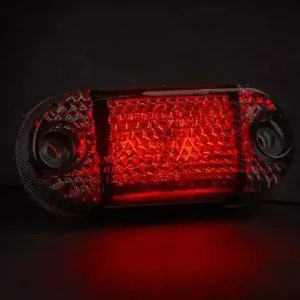 Mini helyzetjelző füst búrával 12/24V piros Kedvezmény