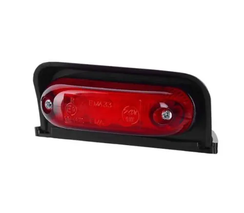 Gyors szállítás Ovális LED helyzetjelző lámpa tetőre 12/24V Piros