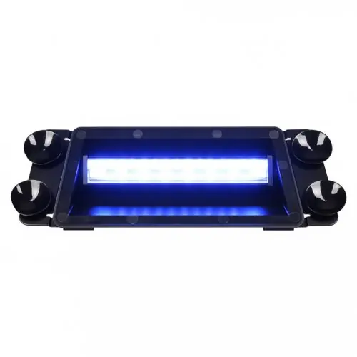 Ne maradj le SMD LED-es KÉK villogó szélvédőre 12/24V 33x11cm