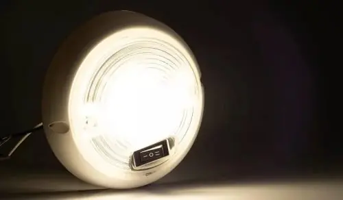 LED belső világítás kapcsolóval 143mm fehér gyűrűvel Akció