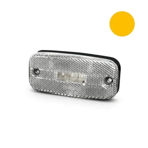 Olcsó Helyzetjelző lámpa 12/24V (nagy téglalap) 5 ledes, sárga-fehér