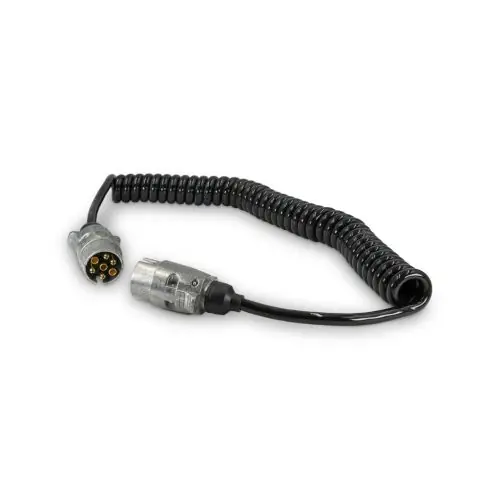 Pótkocsi összekötő spirálkábel 7p 3,5m 12V Akció